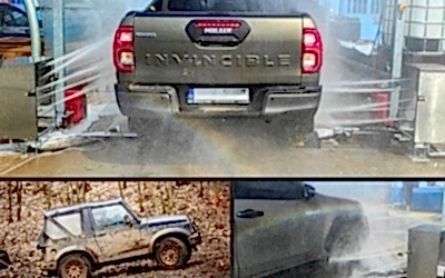 Spălarea noroiului roților și șasiului